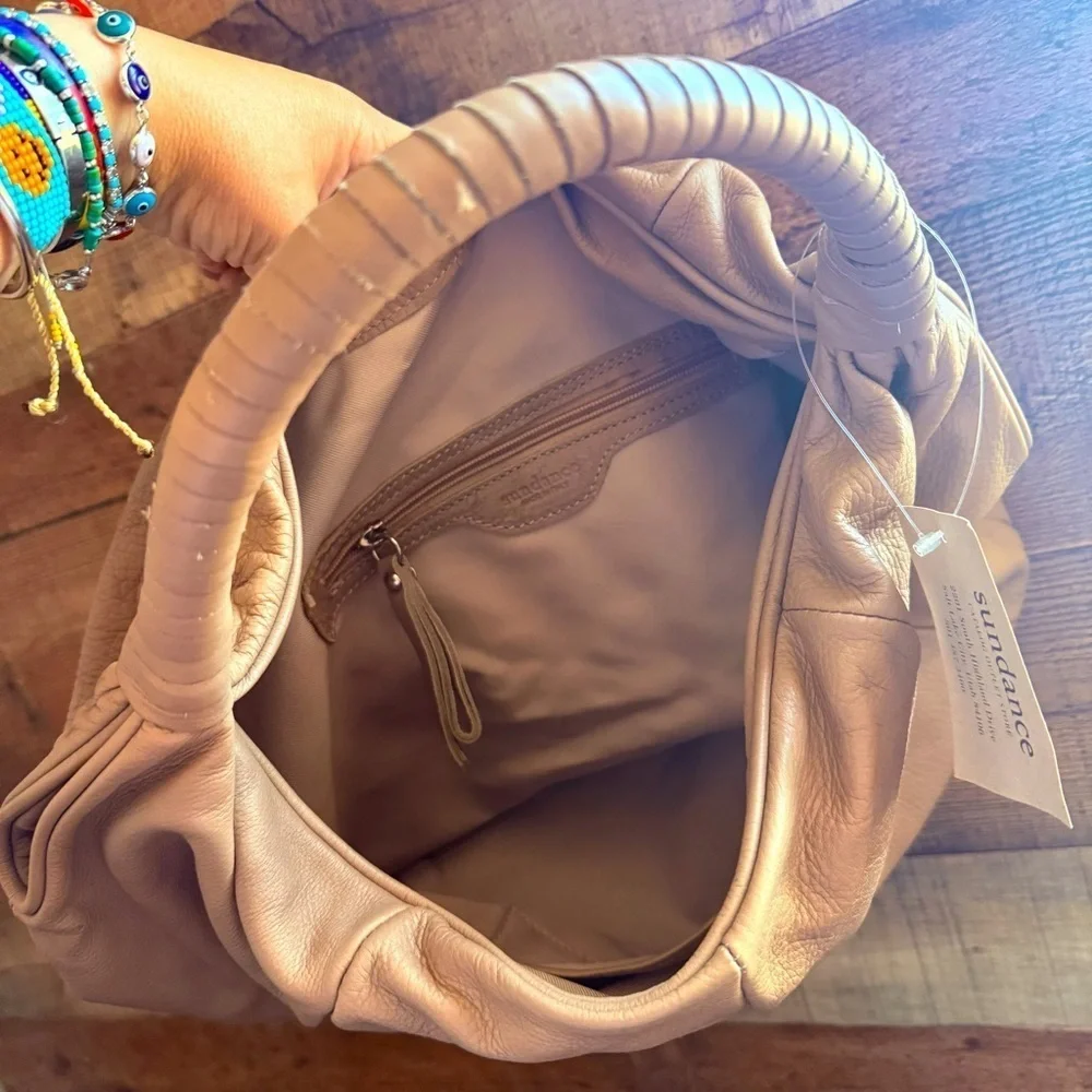NWT Sundance Made in Italy Leather Hobo Bag